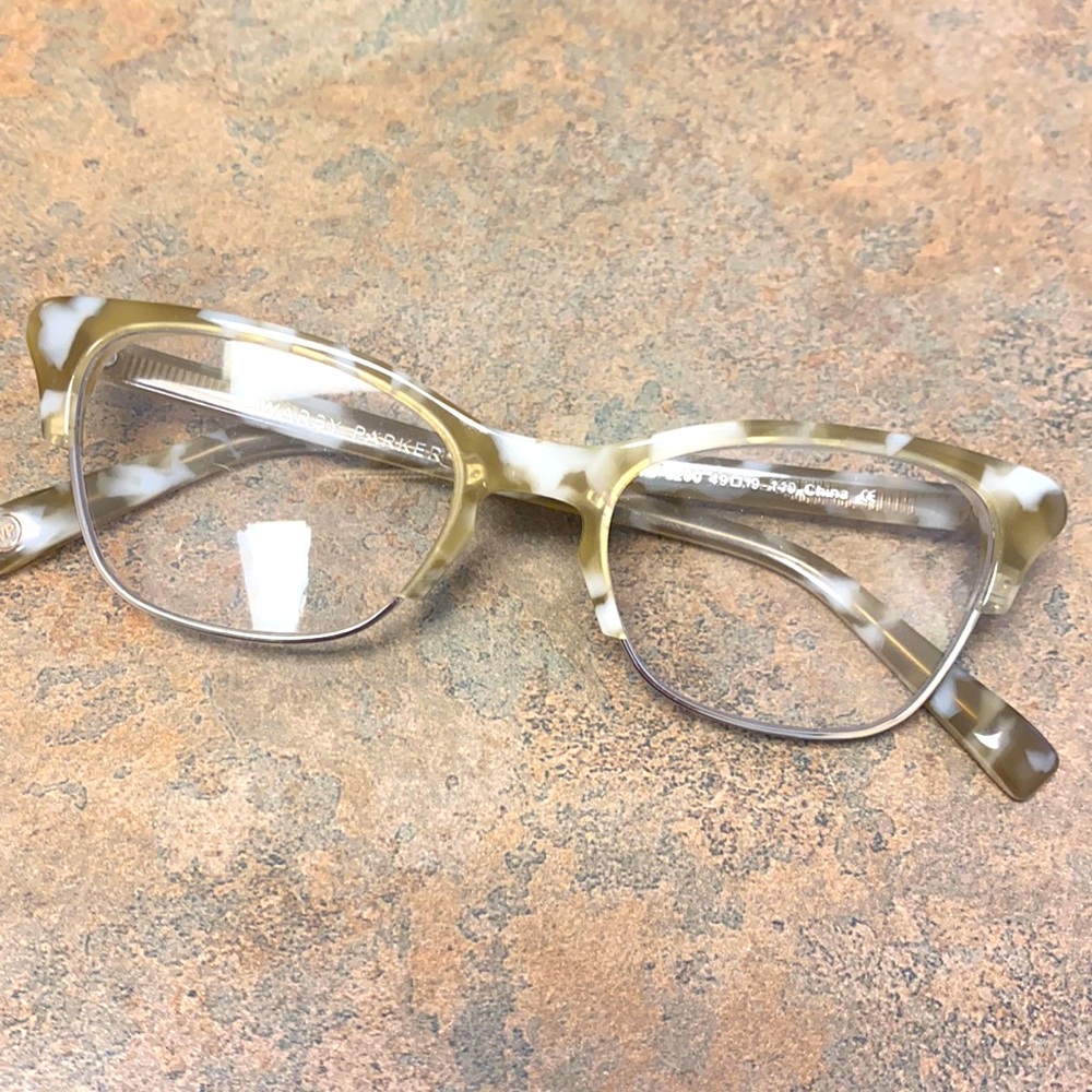 Warby Parker frames, with reader lenses.